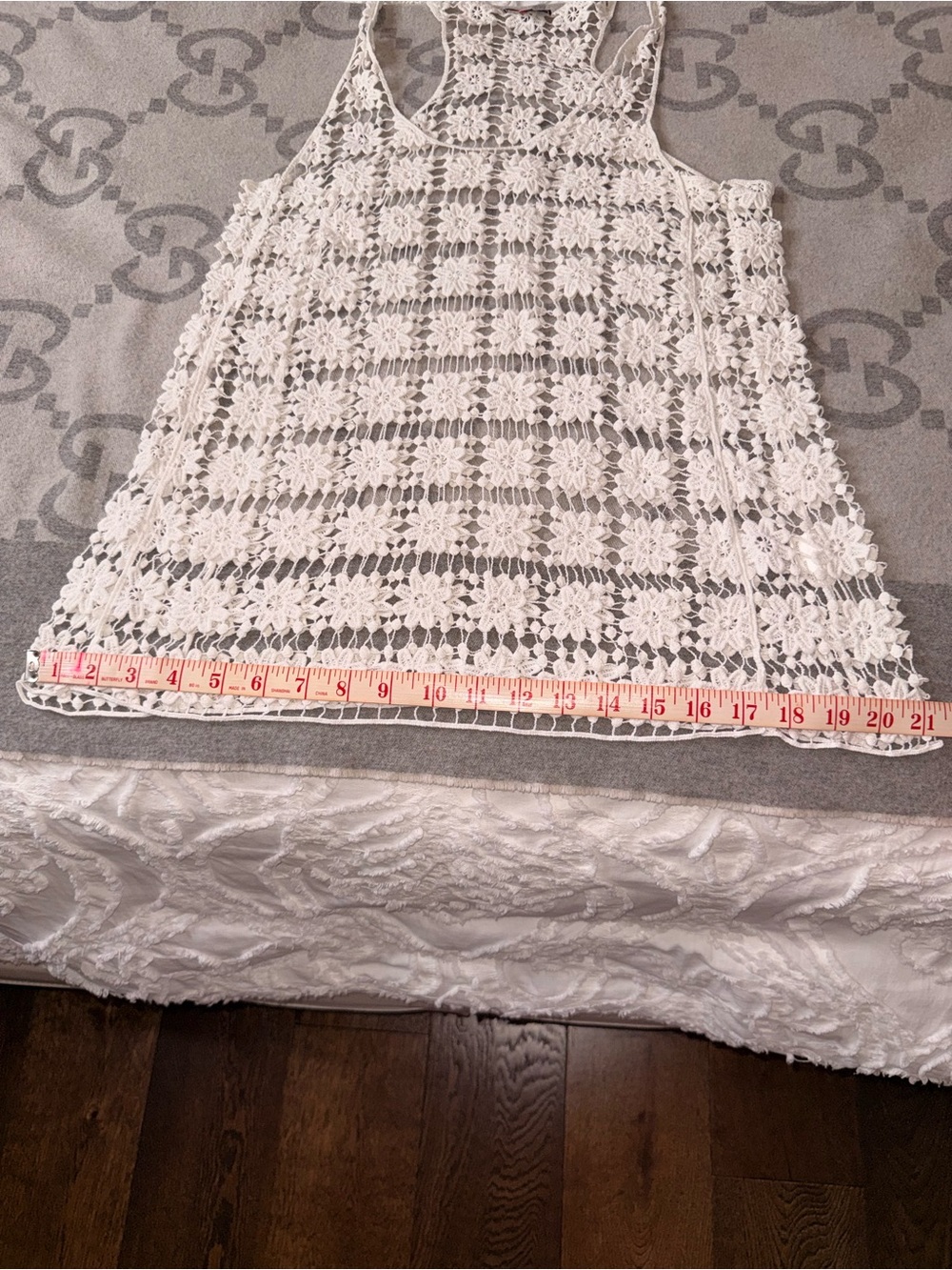 Koan White Floral Crochet Tank Top - Picture 5 of 7